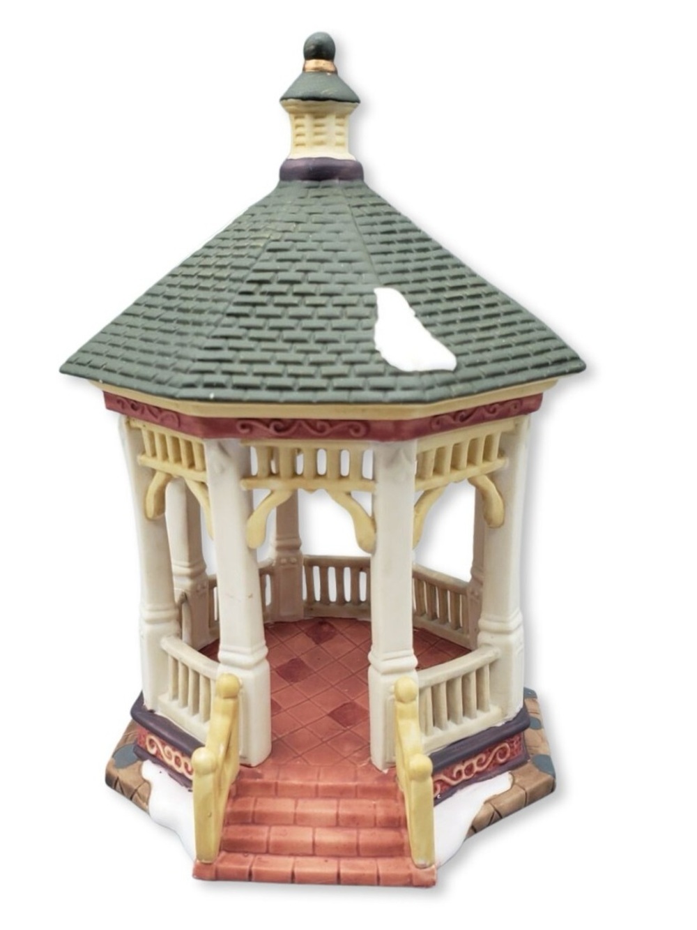 Holiday Time Gazebo, Snow Covered Stone Bridge & O'Well Caroler Figures